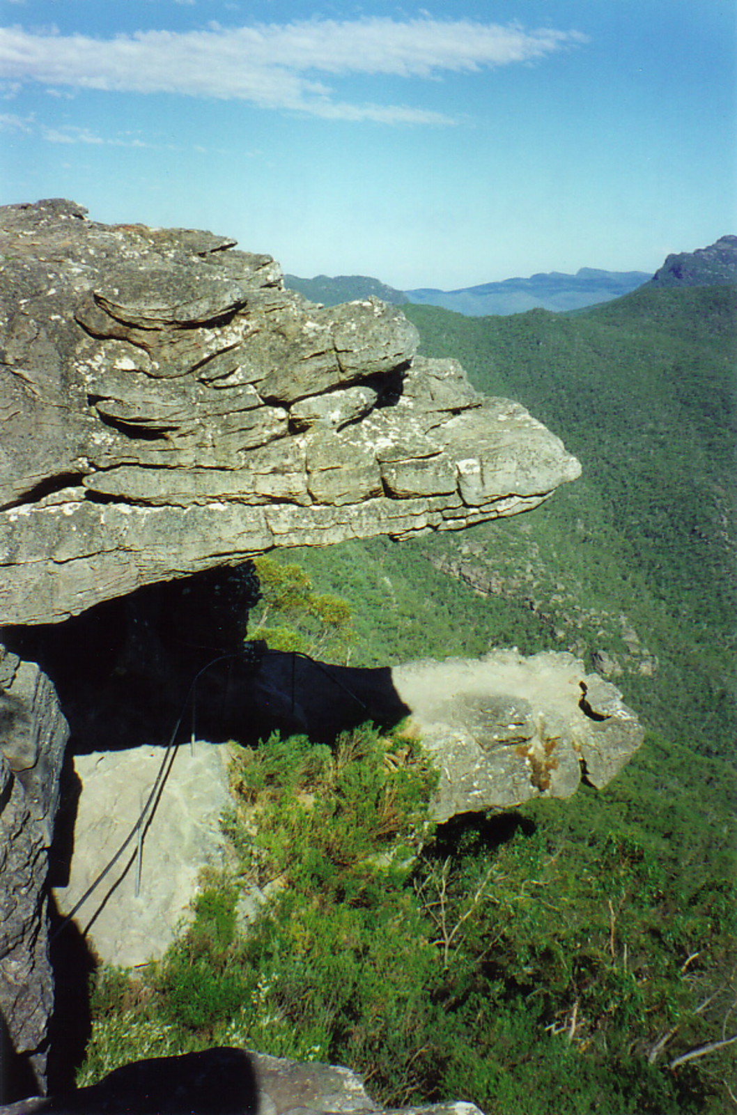 The rock formation called the Balconies
