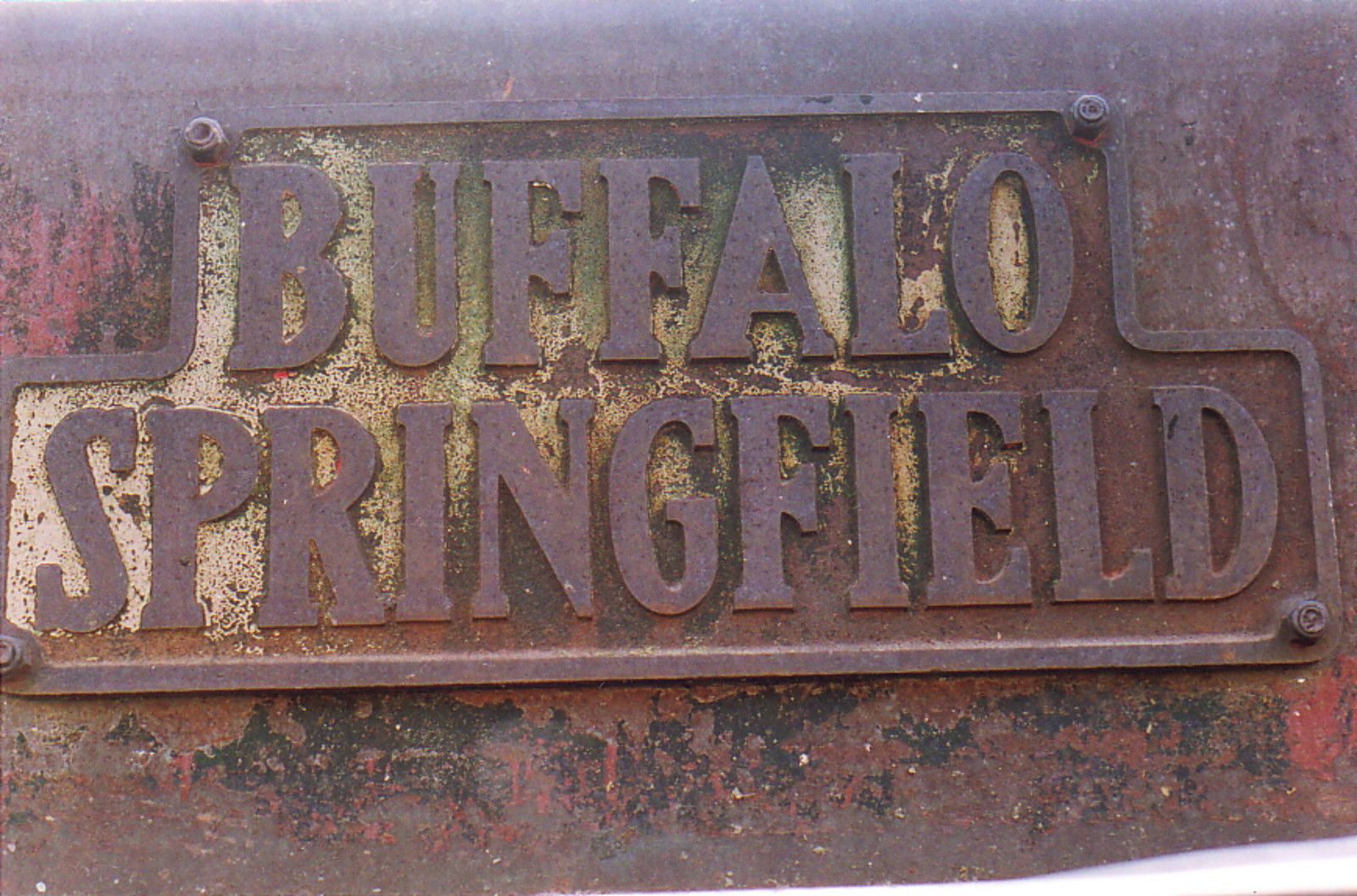 A sign saying 'Buffalo Springfield'
