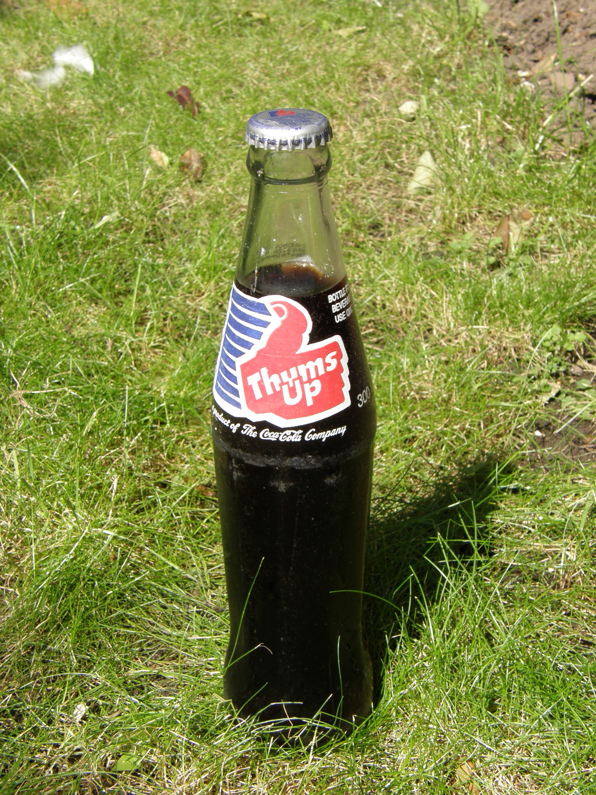 A bottle of Thums Up