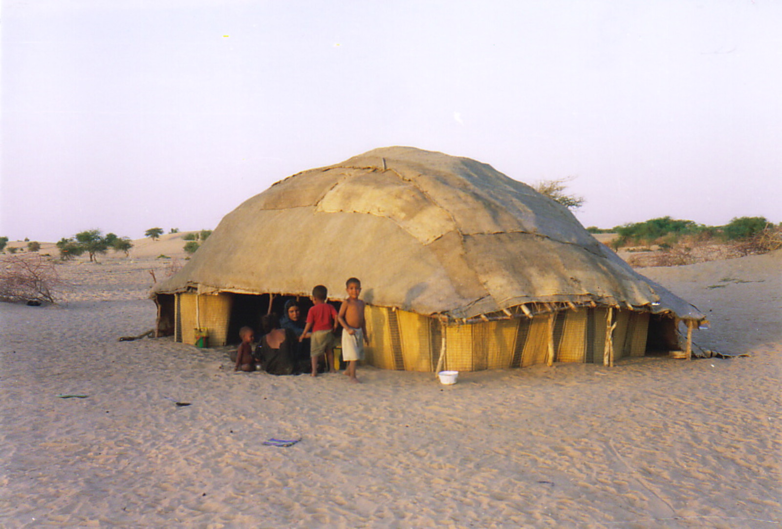 A Tuareg tent in the Sahara