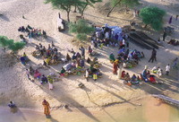 A market by the banks of the River Niger