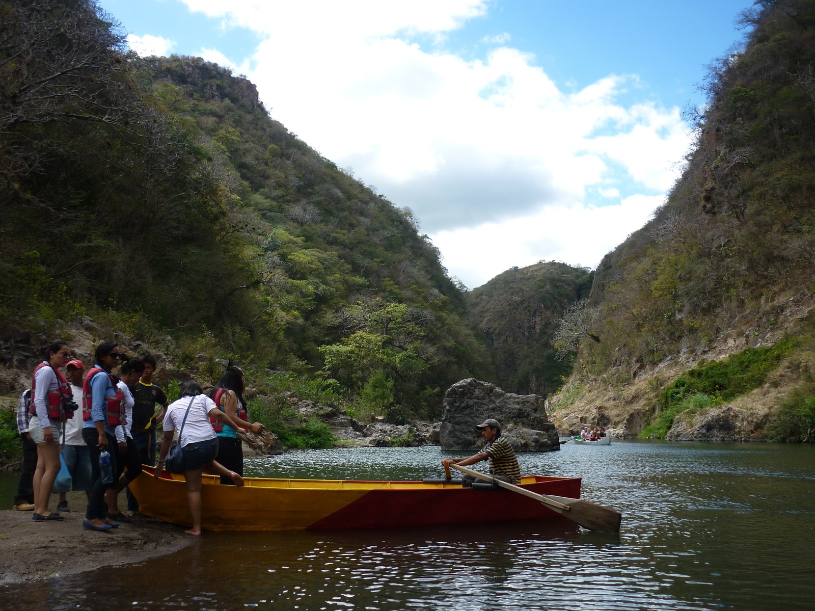 The boats that take you out of the eastern end of the canyon