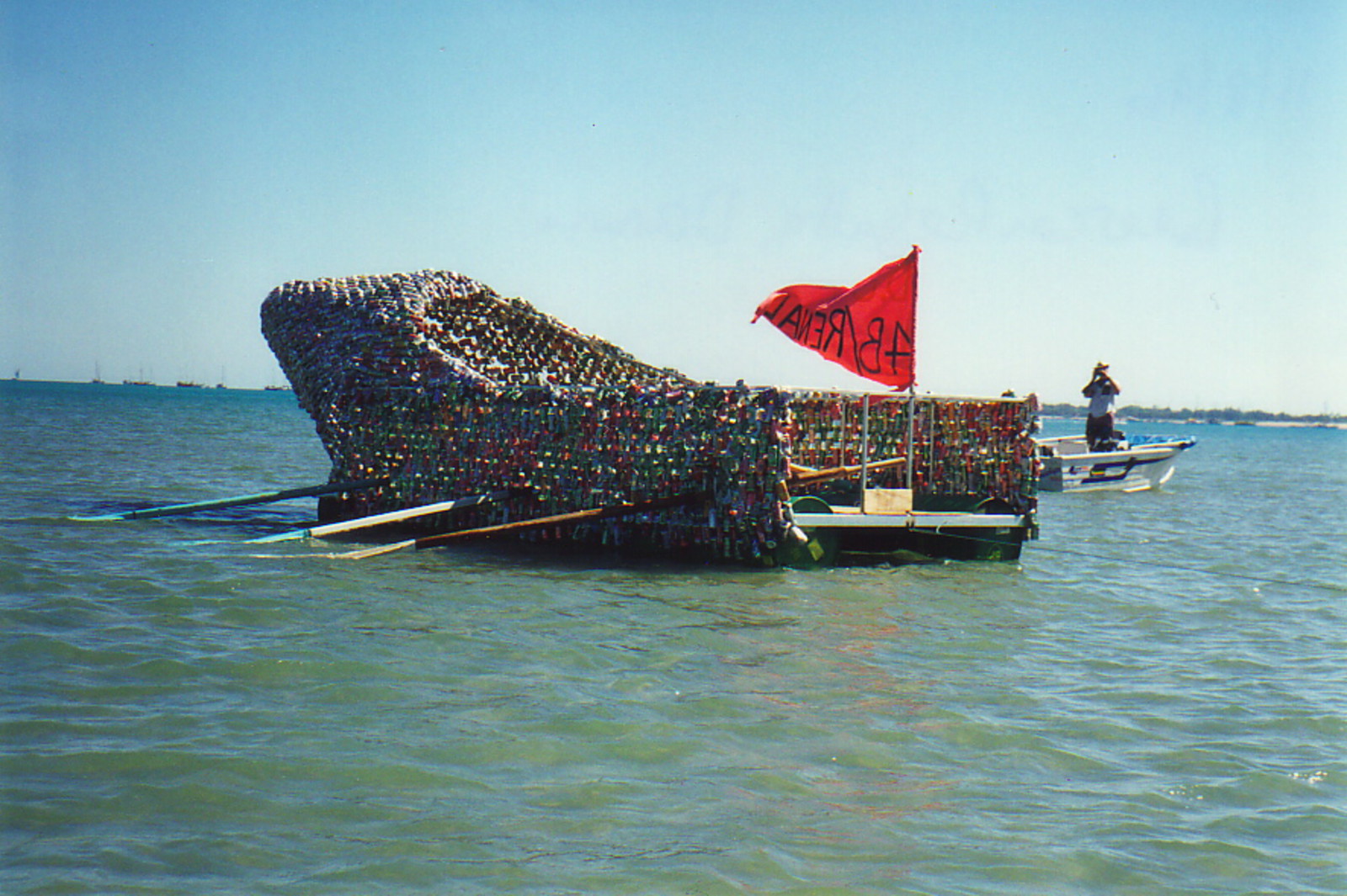 A boat at the Darwin Beer Can Regatta