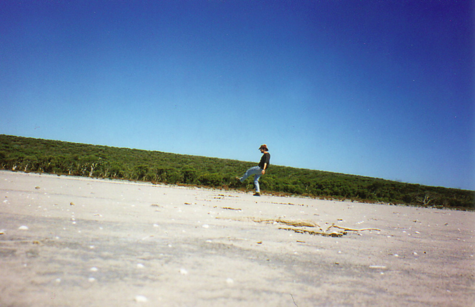 Mark dancing round St Mary's Inlet