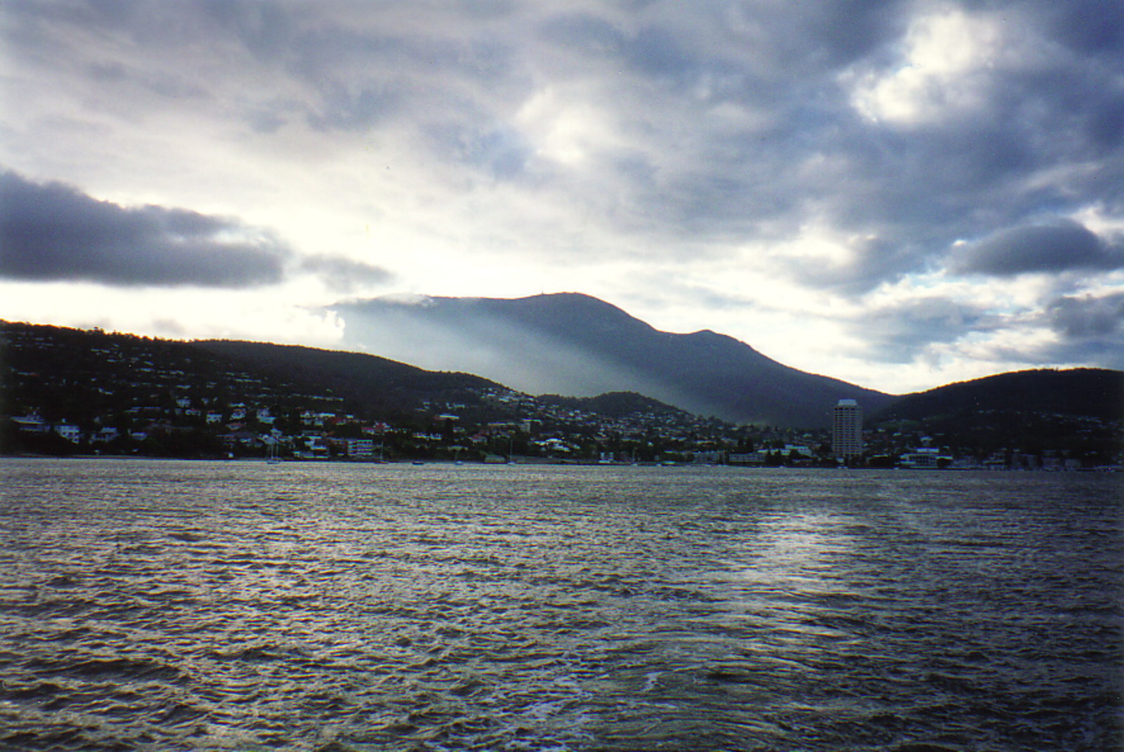 A view of Hobart from the bay
