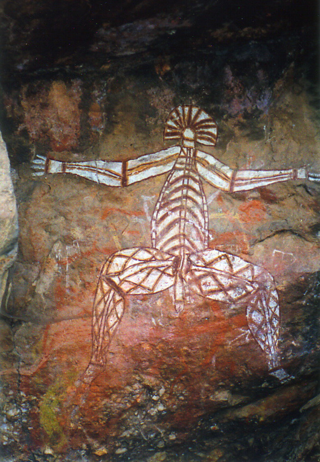 Rock art in the famous x-ray style at Nourlangie