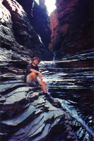 Mark resting in Hancock Gorge