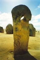 A tall limestone stack