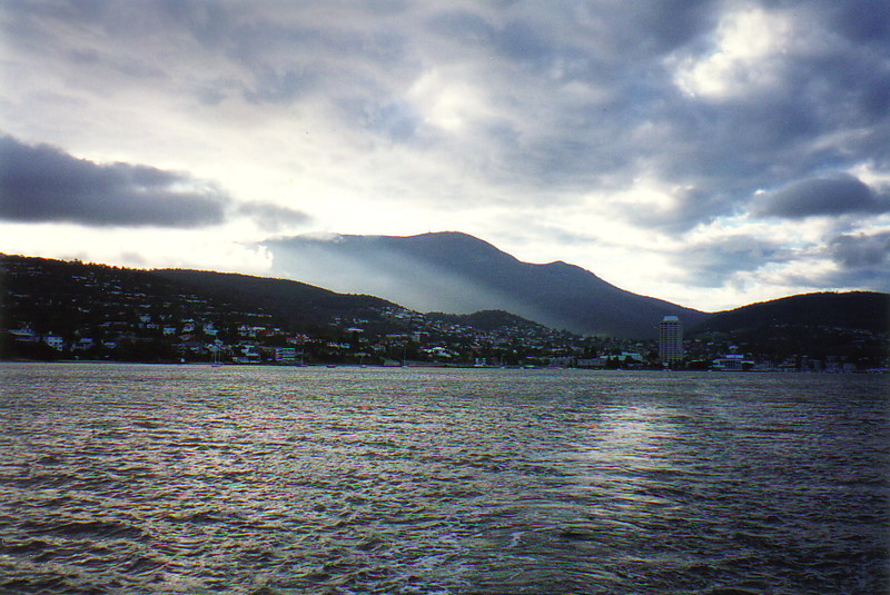 A view of Hobart from the bay