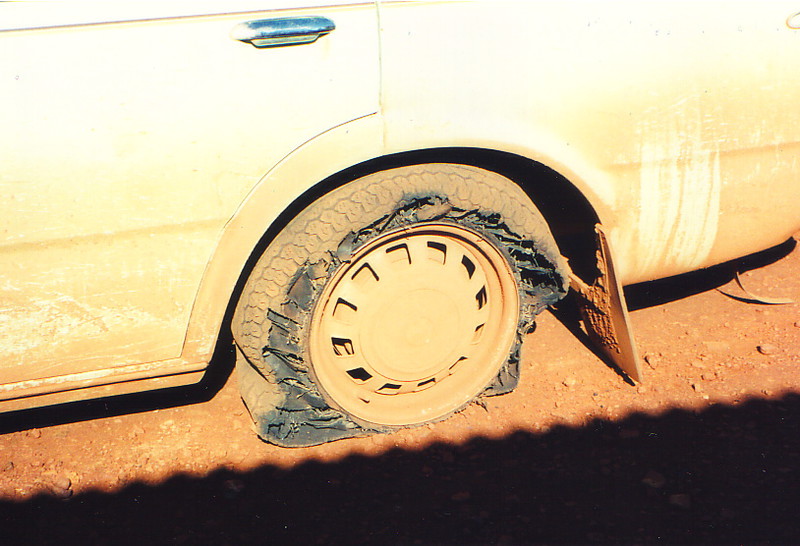 A shredded tyre