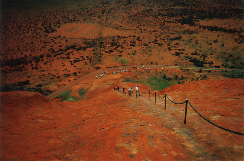 People climbing Uluru