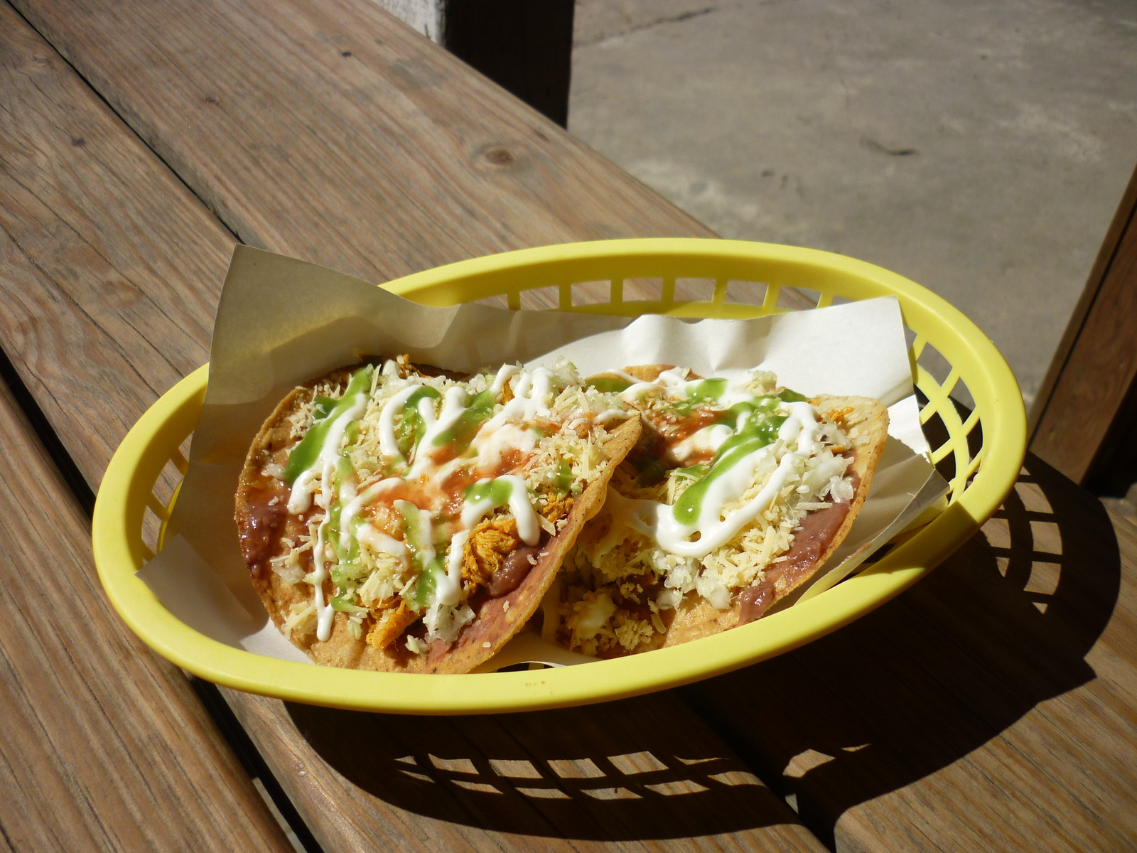 Tostadas from Mickey's Snack Shop on Burns Avenue