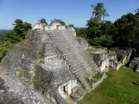 The plaza on the top of the main pyramid