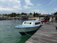 Our dive boat moored in San Pedro between dives
