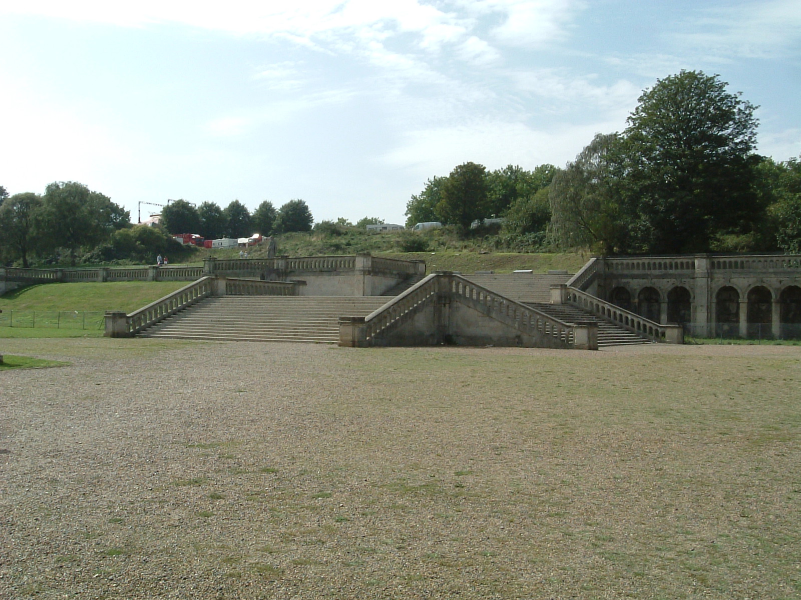 The second set of steps to the terrace that was once the Crystal Palace