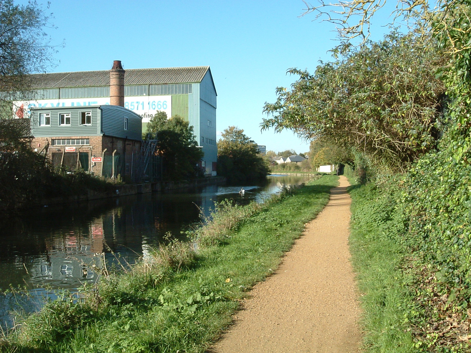 A factory by the Grand Union Canal