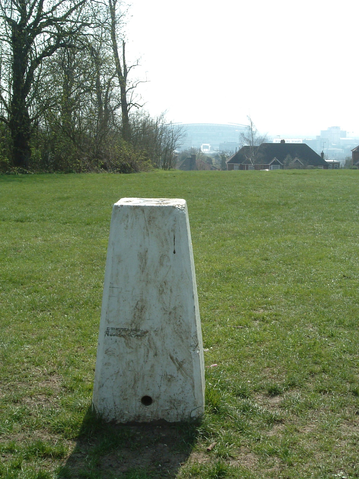 The trig point at the summit of of Barn Hill