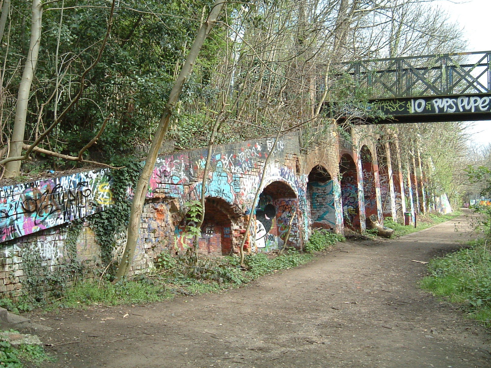 Grafitti along Parkway Walk