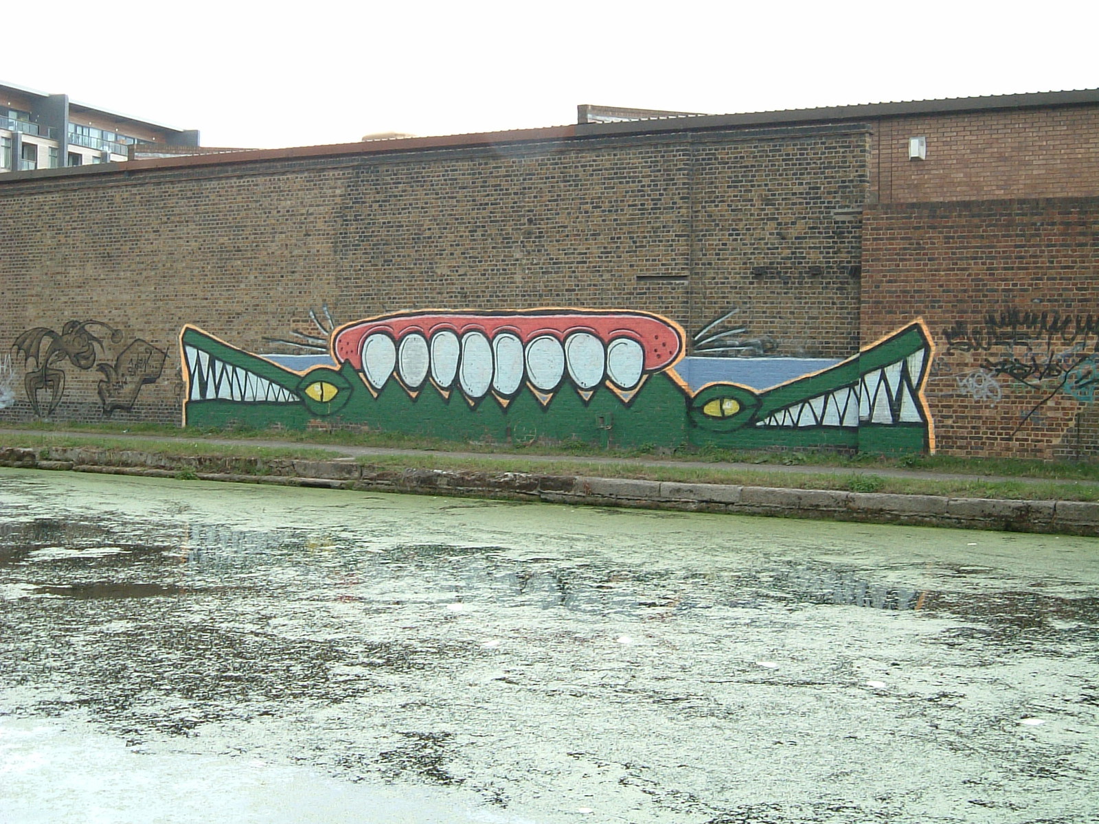 Canalside grafitti in Hackney Wick