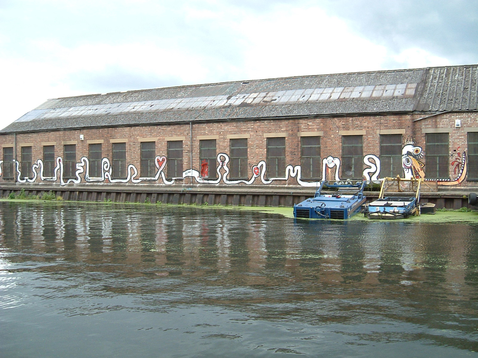 Canalside grafitti in Hackney Wick