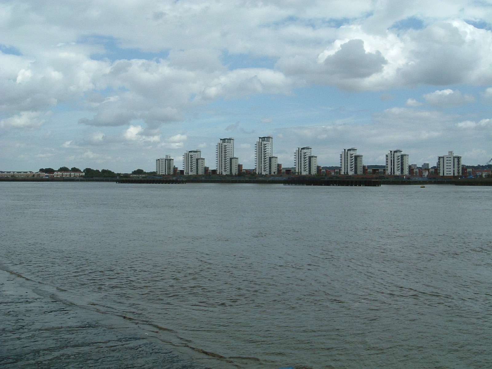 Looking across the Thames