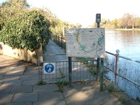 A sign on the River Crane Walk
