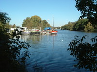 The houseboat mooring by Isleworth Ait