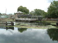 The Old River Lea leaving the Lee Navigation at Lea Bridge