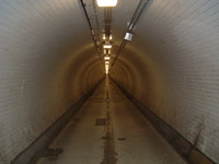 Inside the Woolwich foot tunnel