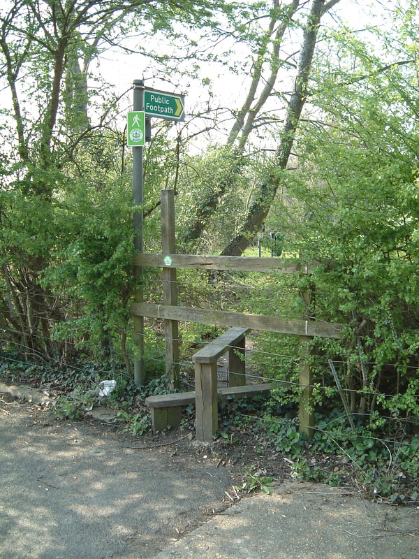 The only stile on the Capital Ring, onto the A404
