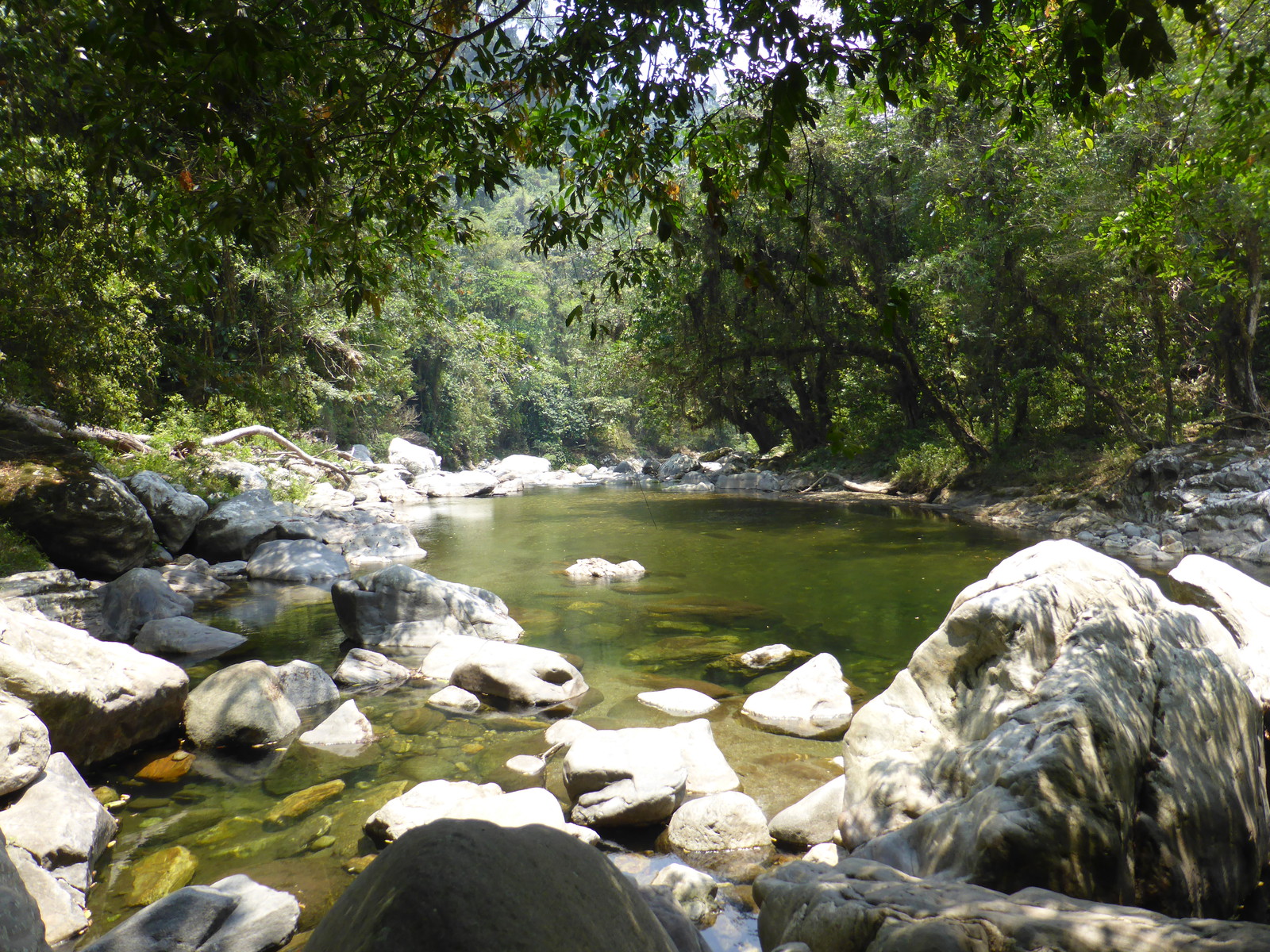 The lovely swimming hole that we had to ourselves on day two