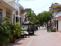 One of southern Santa Marta's pleasant restaurant-lined streets