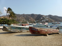 The fishing beach in Taganga