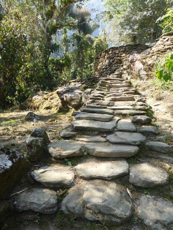 The staircase in Eje Central follows the ridge