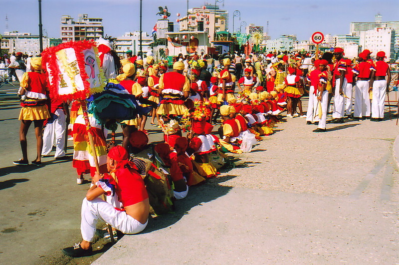 People dressed up for carnival, Havana