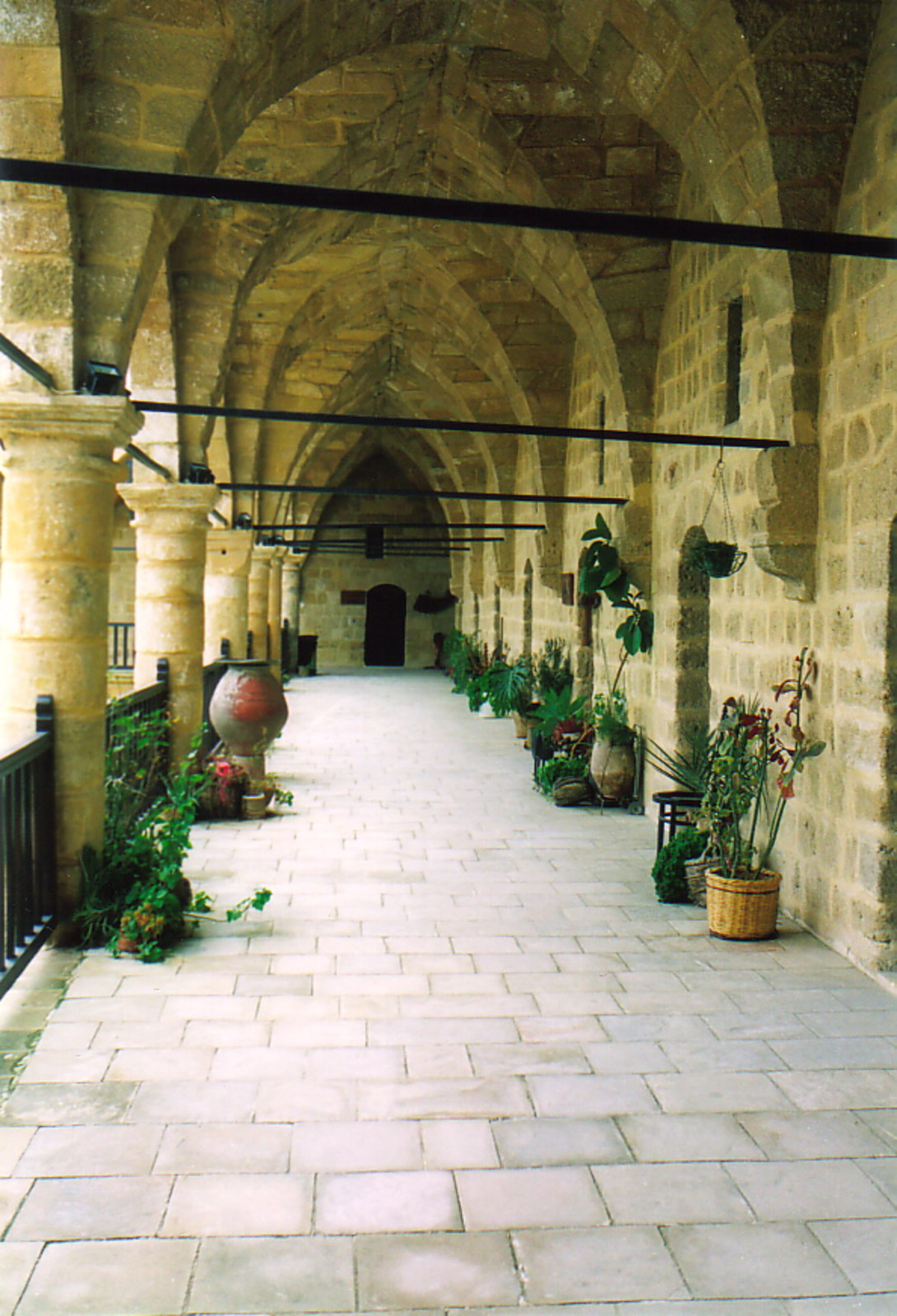 A covered balcony inside the Büyük Han