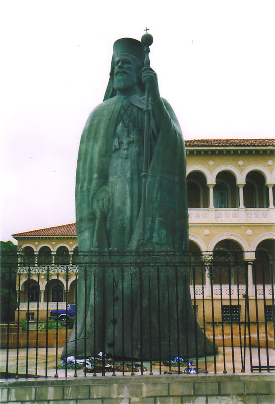 A statue of Archbishop Makarios III