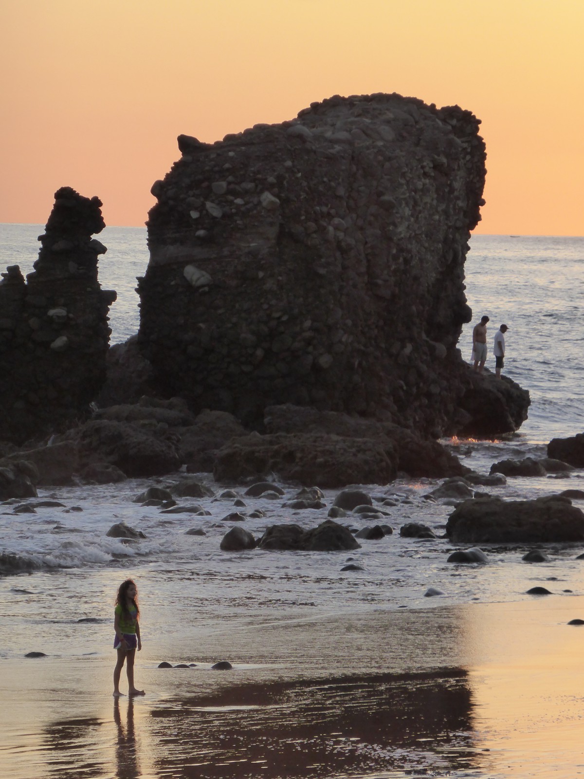 The lovely colours of the sunset over El Tunco