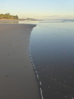 Looking east along the beach towards Nicaragua