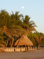 The moon rising over Playa Esteron