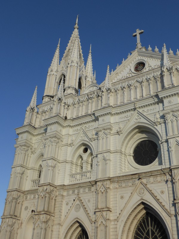 The neo-Gothic cathedral in Santa Ana