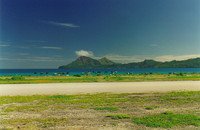 The view towards Mangareva from the runway