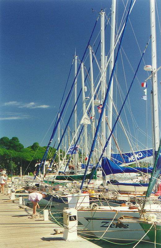 Zeke moored on Papeete quay