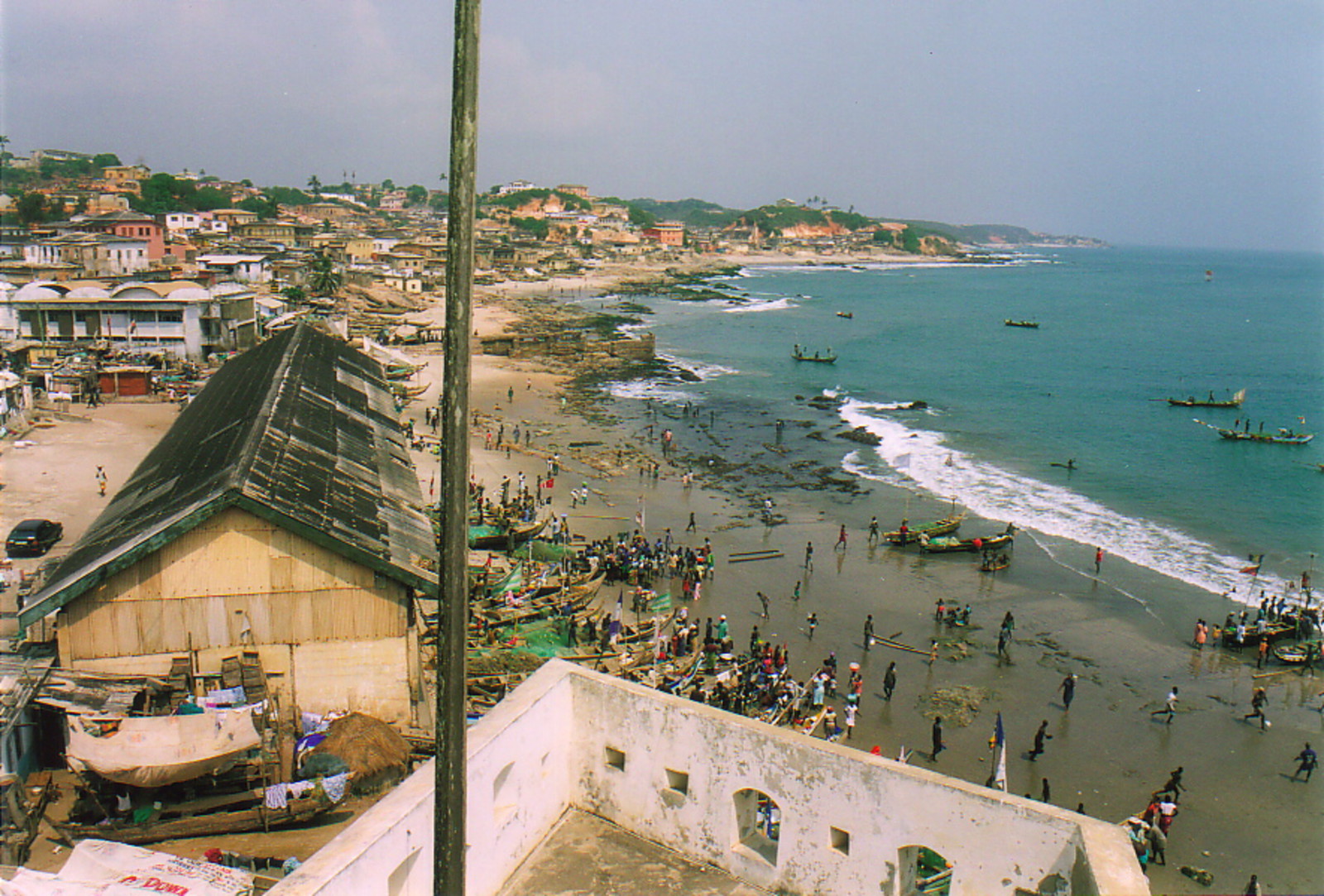 The view east from Cape Coast Castle