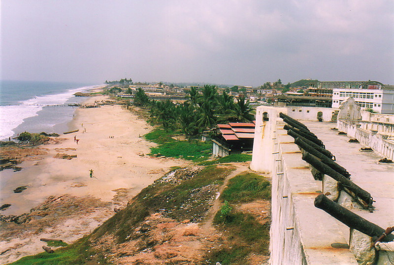 The view west from Cape Coast Castle