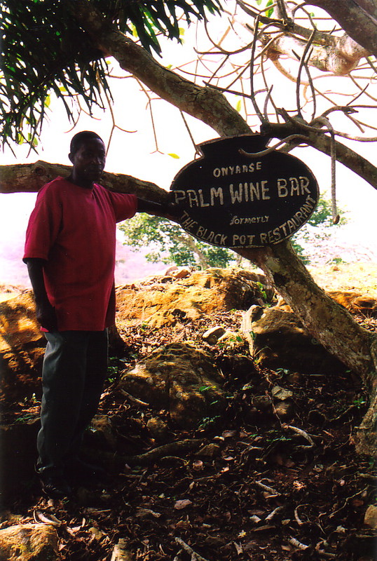 A sign that says 'Palm Wine Bar'