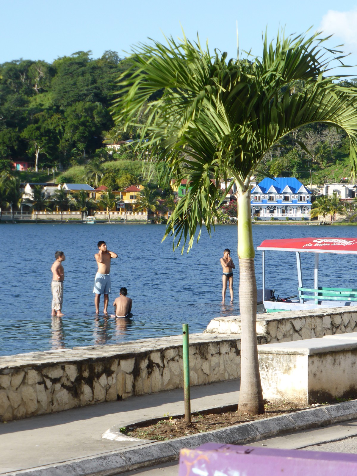 The locals of Flores walking on water