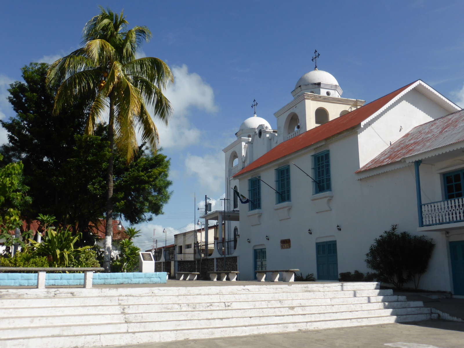 The plaza on top of Flores island