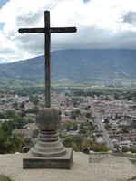 The view of Antigua and Volcán de Agua from Cerro de la Cruz