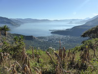 Looking down on San Juan La Laguna from the crater rim